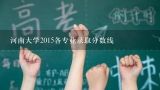 河南大学2015各专业录取分数线