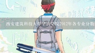 西安建筑科技大学华清学院2012年各专业分数线及费用