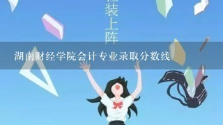 湖南财经学院会计专业录取分数线