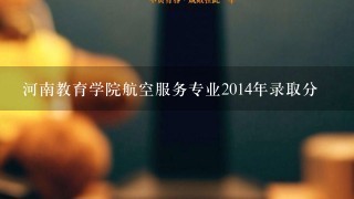 河南教育学院航空服务专业2014年录取分