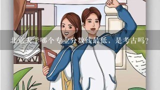 北京大学哪个专业分数线最低，是考古吗？