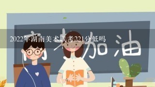 2022年湖南美术联考221分低吗