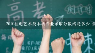 2010桂电艺术类本科专业录取分数线是多少.最低分是多少.我今年文化360艺术26<br/>8、进桂电报工业设计把握大吗