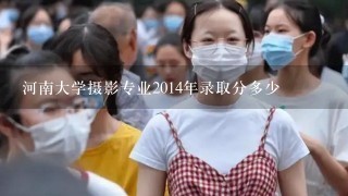 河南大学摄影专业2014年录取分多少