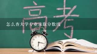 怎么查大学专业录取分数线