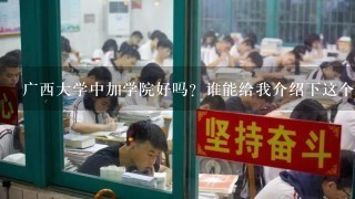 广西大学中加学院好吗？谁能给我介绍下这个学校的详情？