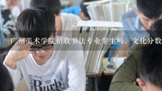 广州美术学院招收书法专业学生吗，文化分数线多少