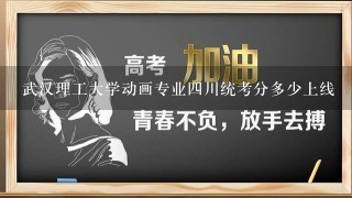 武汉理工大学动画专业四川统考分多少上线