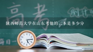 陕西师范大学在山东考他的二本是多少分