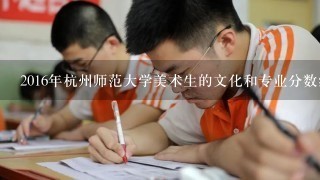 2016年杭州师范大学美术生的文化和专业分数线各是多少