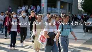 广西师范大学2020年在湖南各专业分数线多少？