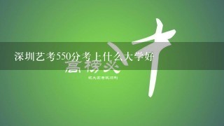 深圳艺考550分考上什么大学好