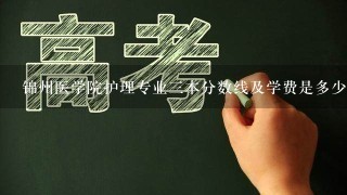 锦州医学院护理专业3本分数线及学费是多少呀？