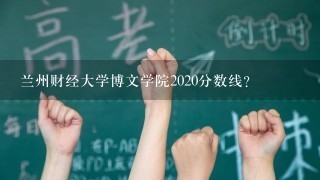 兰州财经大学博文学院2020分数线？