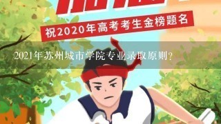 2021年苏州城市学院专业录取原则？