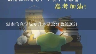 湖南信息学院专升本录取分数线2021