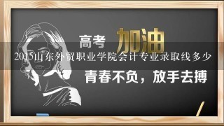 2015山东外贸职业学院会计专业录取线多少