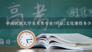 中南民族大学美术类专业195分,文化课得多少分