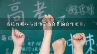 贵校有哪些与其他学校合作的合作项目?